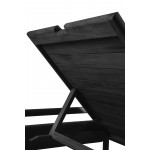 Chaise longue jack teck noir ethnicraft