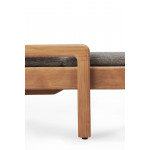 Chaise longue de Jardin ajustable Jack - Teck - tissu fin Mocha