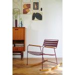 Rocking-chair Suprising ocre rouge