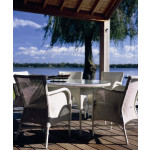 Tables hautes Vincent Sheppard Nîmes round 110/130 Quartz grey-03