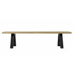 Banc MATTEO Vincent Sheppard, 195X40 teck piètement noir