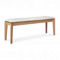 Banc de jardin Bok en teck d'Ethnicraft avec coussin, 2 tailles, 3 coloris