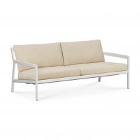 Canapé de jardin Jack d'Ethnicraft en aluminium blanc avec coussin, 3 coloris