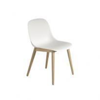 Chaise FIBER piétement bois de Muuto, 9 coloris