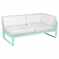 Module d'angle droit 2 places BELLEVIE de Fermob, 3 options tissu, 24 coloris