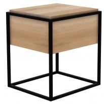 Table de chevet MONOLIT d'Ethnicraft, Structure noire, 2 coloris