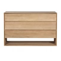 Commode NORDIC d'Ethnicraft, 3 tiroirs, Chêne