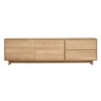 Meuble TV WAVE d'Ethnicraft , 2 portes / 1 porte abattante / 1 tiroir, Chêne