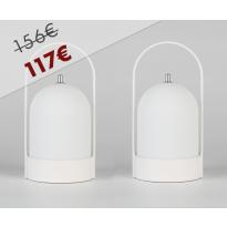 Pack duo lampe nomade VESPER de L'Oeil Du Jour, Blanc