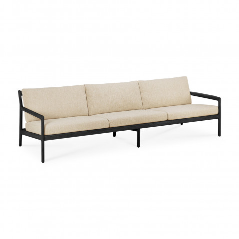 Sofa jack ethnicraft outdoor noir-naturel 3places
