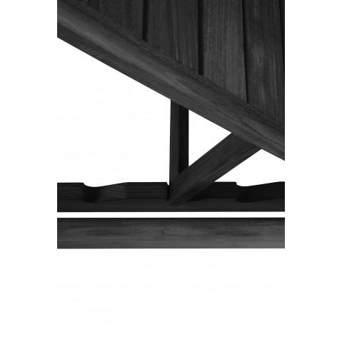 Chaise longue jack teck noir ethnicraft