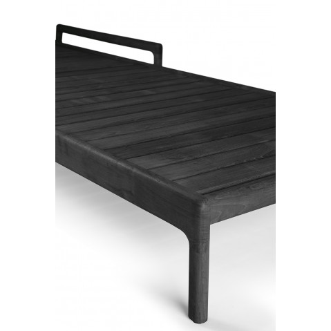 Chaise longue jack teck noir ethnicraft