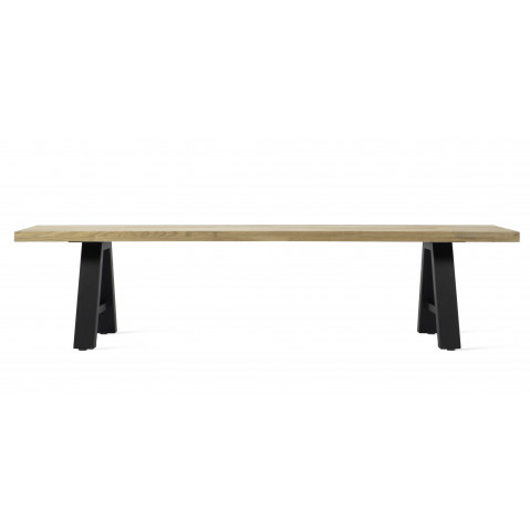 Banc MATTEO Vincent Sheppard, 195X40 teck piètement noir